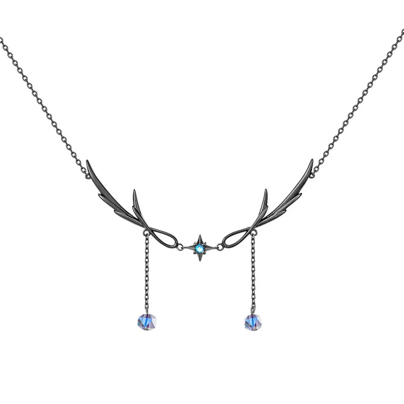Vintage Ctystal Choker Pendant Necklace Women