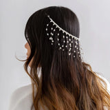 Tassel Pearl Hair Jewelry Bride Headwear Wedding Headdress