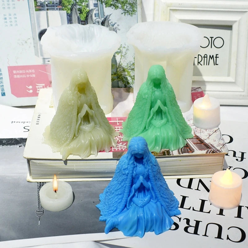 Witch Candle Silicone Mold for DIY Decoration