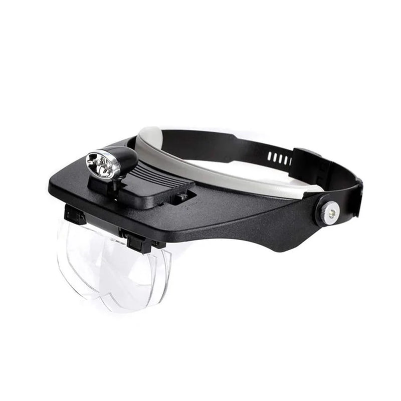 Head Magnifier with LED & 4 Lenses for Crafts, Cross Stitch, Hobby