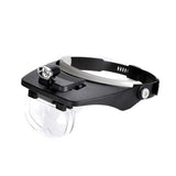 Head Magnifier with LED & 4 Lenses for Crafts, Cross Stitch, Hobby