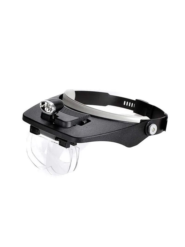 Head Magnifier with LED Reading Magnifier Loupe Glasses 4 Lens