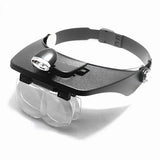 Adjustable Head Mounted Glasses Magnifier with LED Lights for Watch Repair