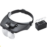 Adjustable Head Mounted Glasses Magnifier with LED Lights for Watch Repair
