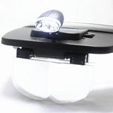 Adjustable Head Mounted Glasses Magnifier with LED Lights for Watch Repair