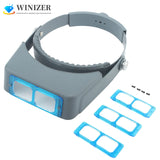 Headband Magnifier Binocular Magnifying 1.5X2X2.5X3.5X Loupe Glass Repair