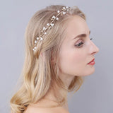 Bride Headpiece Tiara Hair Jewelry Crystal Pearl Bridal Wedding Hair Accessories