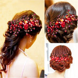 Bride Headpiece Tiara Hair Jewelry Crystal Pearl Bridal Wedding Hair Accessories