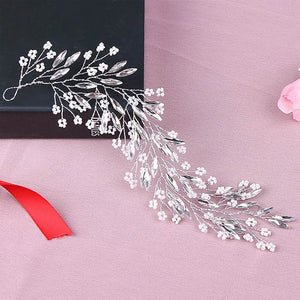 Bride Headpiece Tiara Hair Jewelry Crystal Pearl Bridal Wedding Hair Accessories