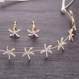 Starfish Rhinestone Headband Wedding Hair Jewelry