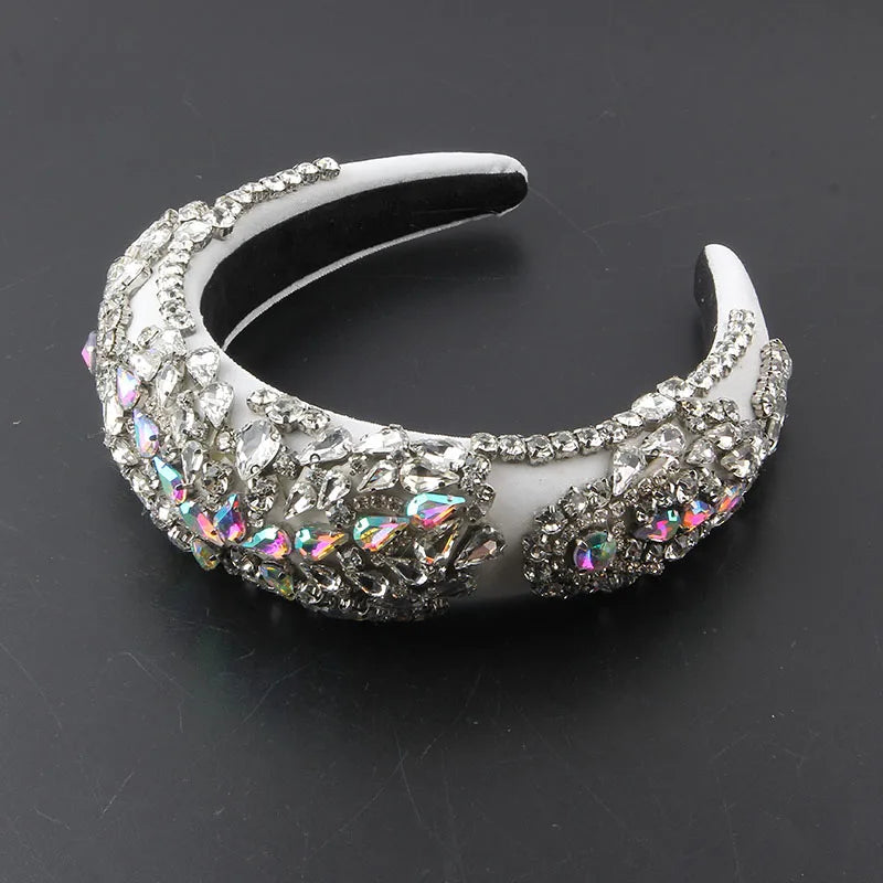 Exaggerated Baroque Rhinestone Hair Hoop for Women