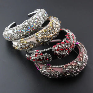 Exaggerated Baroque Rhinestone Hair Hoop for Women