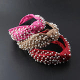 Leather Pearl Hair Hoop Women's Casual Hair Accessories