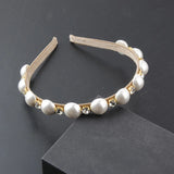 Small Rhinestone Pearls Hair Band, Street Shot Hair Accessory