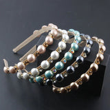 Small Rhinestone Pearls Hair Band, Street Shot Hair Accessory
