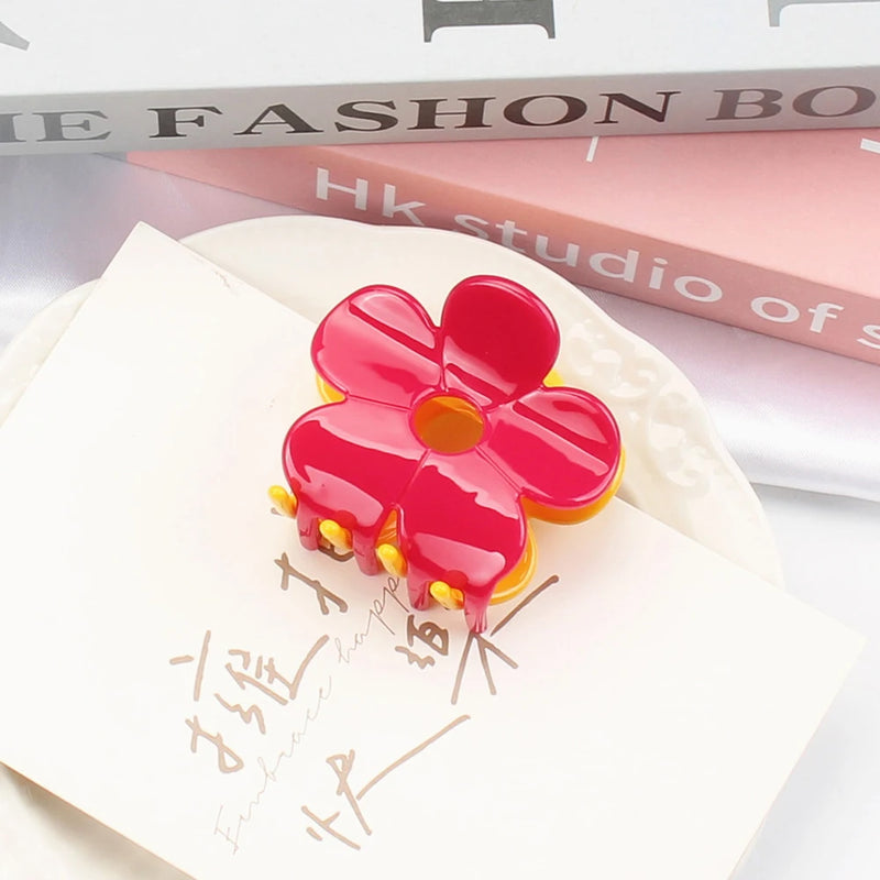 Acetic Acid Plate Hairpin 5.5CM Flower Hair Clip