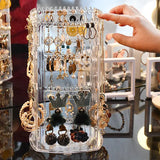 Rotating Jewelry Display Rack, Portable Jewelry Storage Box