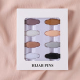Headscarf Pearl Pins Clips Hijab Scarf Clips Muslim Brooch Pin