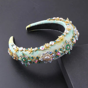 Baroque Rhinestone Headband Palace Thick Sponge Headband