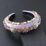 Baroque Rhinestone Headband Palace Thick Sponge Headband