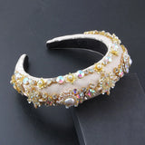 Baroque Rhinestone Headband Palace Thick Sponge Headband