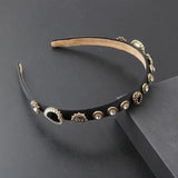 Small Rhinestone Peach Heart Headband Ladies Street Style Hair Accessory