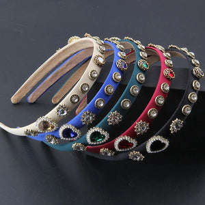 Small Rhinestone Peach Heart Headband Ladies Street Style Hair Accessory