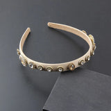 Small Rhinestone Peach Heart Headband Ladies Street Style Hair Accessory