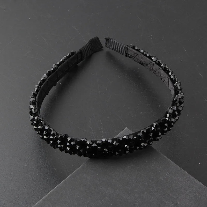 Crystal Braided Thin Hairband Prom Bridal Headwear 872