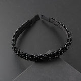 Crystal Braided Thin Hairband Prom Bridal Headwear 872