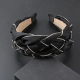 Braided Twist Headband Rhinestone Hairpin