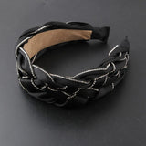 Braided Twist Headband Rhinestone Hairpin