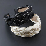 Braided Twist Headband Rhinestone Hairpin