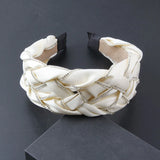 Braided Twist Headband Rhinestone Hairpin