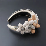 Rhinestone Flower Headband for Party and Travel
