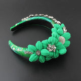 Rhinestone Flower Headband for Party and Travel