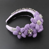Rhinestone Flower Headband for Party and Travel