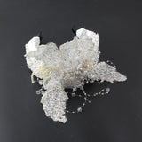 Rice Beads Crystal Butterfly Headband Bridal Hair