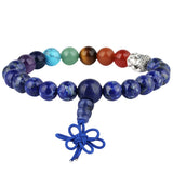 7 Chakra Crystal Stone Beads Bracelet Buddha Stress Relief Unisex Jewelry