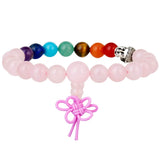 7 Chakra Crystal Stone Beads Bracelet Buddha Stress Relief Unisex Jewelry