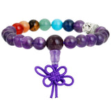 7 Chakra Crystal Stone Beads Bracelet Buddha Stress Relief Unisex Jewelry