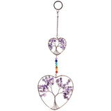 Tree of Life Hanging Ornament Reiki Crystal Stones Wall Art