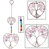 Tree of Life Hanging Ornament Reiki Crystal Stones Wall Art