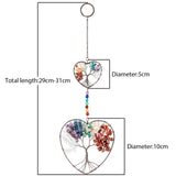 Tree of Life Hanging Ornament Reiki Crystal Stones Wall Art
