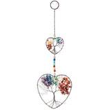 Tree of Life Hanging Ornament Reiki Crystal Stones Wall Art
