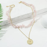 Bohemian Gem Gravel Natural Stone Multi-layer Necklace