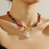 Bohemian Gem Gravel Natural Stone Multi-layer Necklace