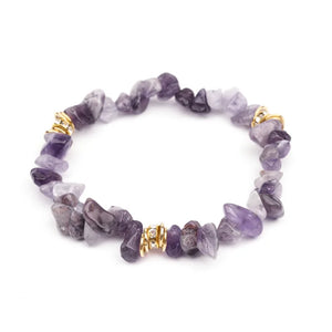 Healing Bracelet with Crystal Spacer Anxiety Natural Stone Men Women