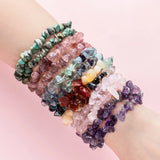 Healing Chakra Bracelet Natural Stone Women Stress Relief Reiki Yoga