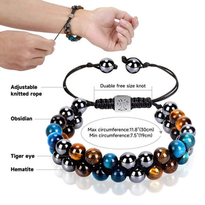 Tiger Eye Hematite Bracelet for Anxiety Relief